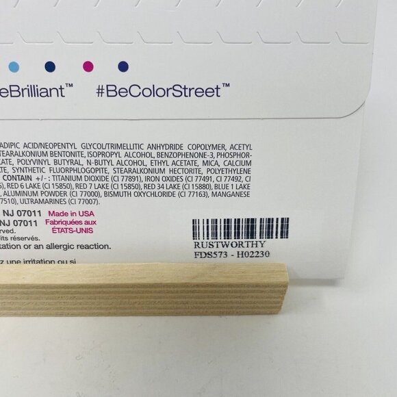 Color Street 100% Real Nail Polish Strips Rustworthy Shimmer Print 16 Pieces - Picture 4 of 5